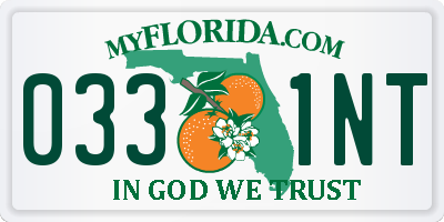 FL license plate 0331NT