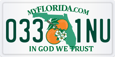 FL license plate 0331NU
