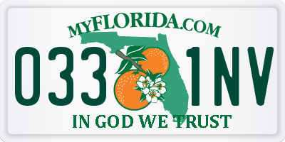 FL license plate 0331NV