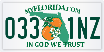 FL license plate 0331NZ
