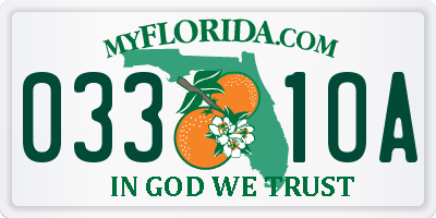 FL license plate 0331OA