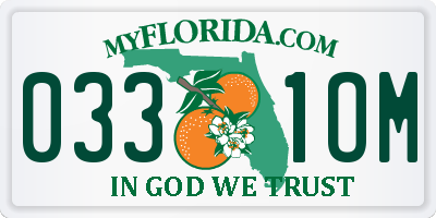 FL license plate 0331OM