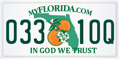 FL license plate 0331OQ
