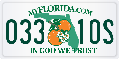 FL license plate 0331OS