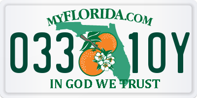 FL license plate 0331OY