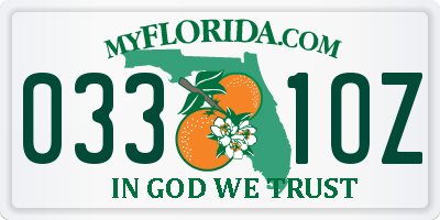 FL license plate 0331OZ