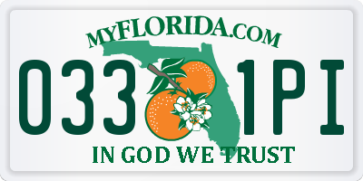 FL license plate 0331PI