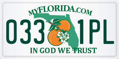 FL license plate 0331PL