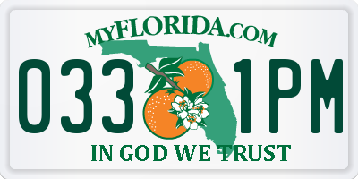 FL license plate 0331PM