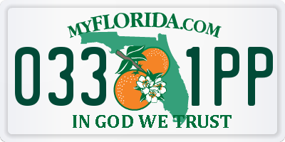 FL license plate 0331PP