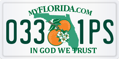 FL license plate 0331PS
