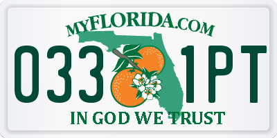 FL license plate 0331PT