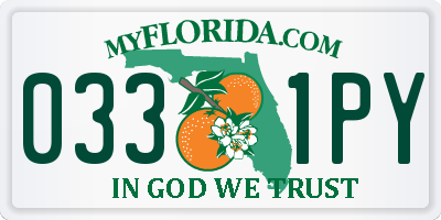 FL license plate 0331PY