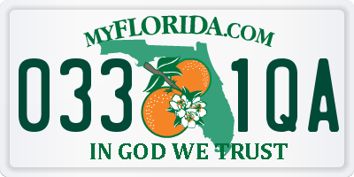 FL license plate 0331QA