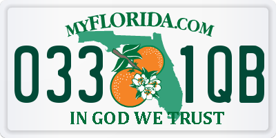 FL license plate 0331QB