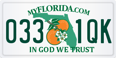 FL license plate 0331QK
