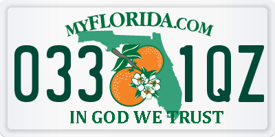 FL license plate 0331QZ