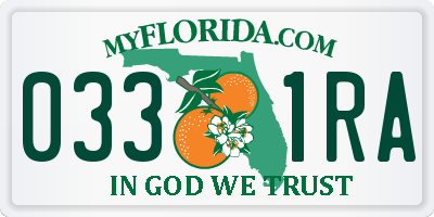 FL license plate 0331RA