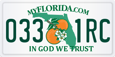 FL license plate 0331RC