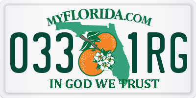 FL license plate 0331RG
