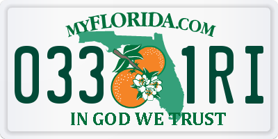 FL license plate 0331RI