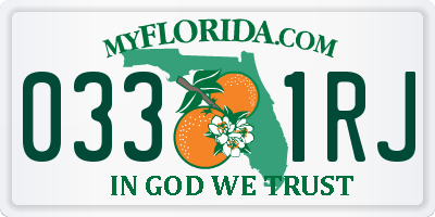 FL license plate 0331RJ