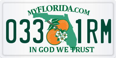 FL license plate 0331RM