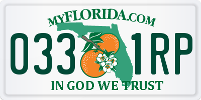 FL license plate 0331RP
