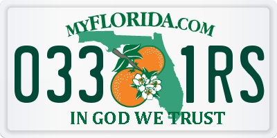 FL license plate 0331RS