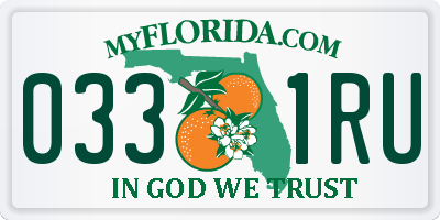FL license plate 0331RU