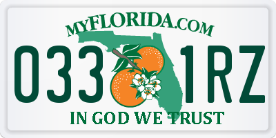 FL license plate 0331RZ