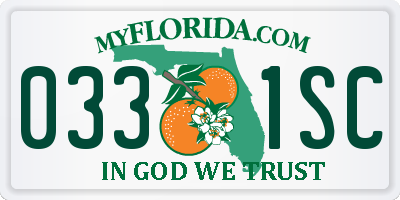 FL license plate 0331SC
