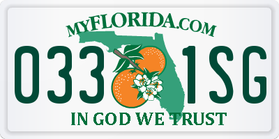 FL license plate 0331SG