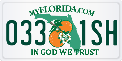 FL license plate 0331SH