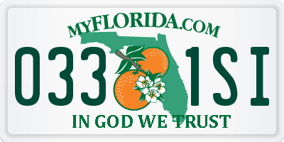 FL license plate 0331SI