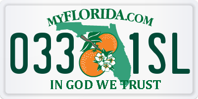 FL license plate 0331SL