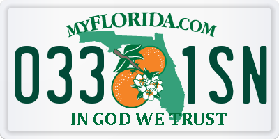 FL license plate 0331SN