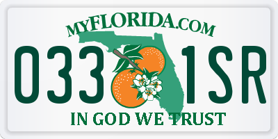 FL license plate 0331SR