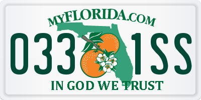 FL license plate 0331SS