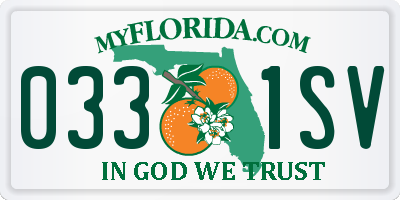 FL license plate 0331SV
