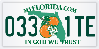 FL license plate 0331TE