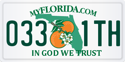 FL license plate 0331TH