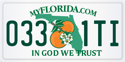 FL license plate 0331TI
