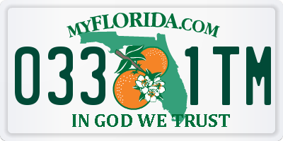 FL license plate 0331TM