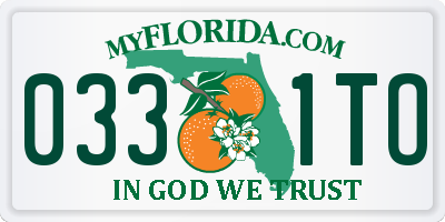 FL license plate 0331TO