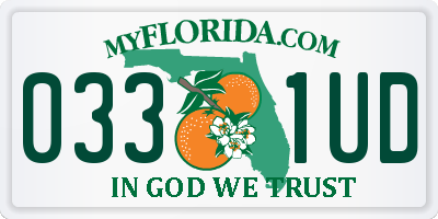 FL license plate 0331UD