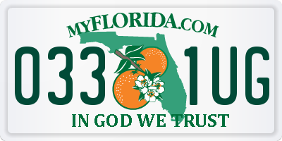 FL license plate 0331UG