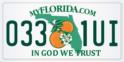 FL license plate 0331UI