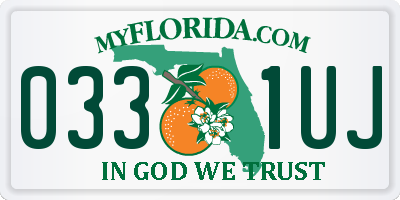 FL license plate 0331UJ