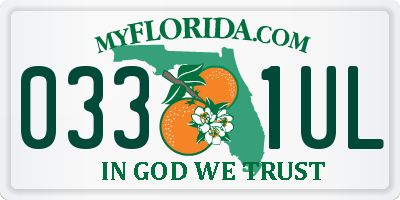 FL license plate 0331UL